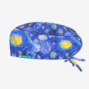 Gorro de Quirófano Pelo Largo (Noche Estrellada)