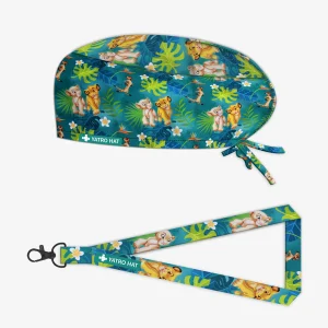 Gorro Quirúrgico y Lanyard Simba Pelo Largo