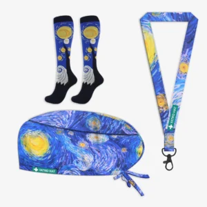 Pack Gorro Quirófano Pelo Largo (Noche Estrellada)